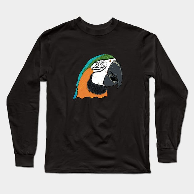 Parrot Long Sleeve T-Shirt by Mark Ewbie